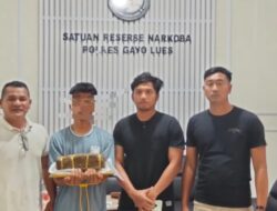 Satresnarkoba Polres Gayo Lues Amankan Pemuda Bawa 2 Kg Ganja
